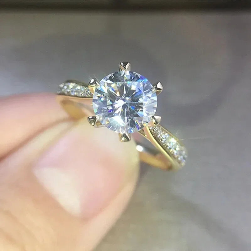 Huitan Wedding Band Eternity Rings Women Brilliant Round Zirconia Luxury Engagement Rings Thin Elegant Female Jewelry Drop Ship