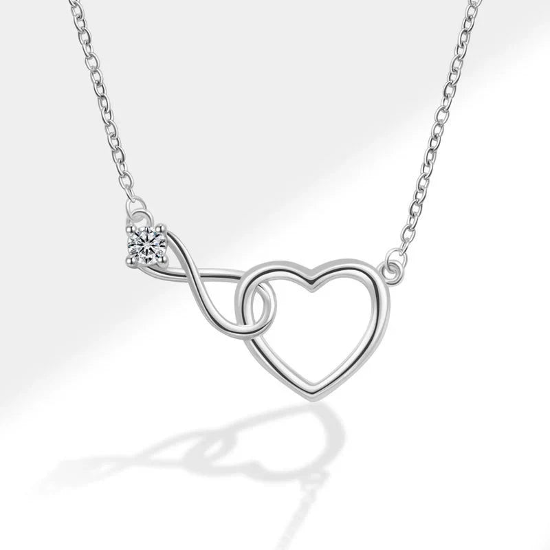 Sweet Romantic Unlimited Love Necklace Bracelet For Women Simple Fashion Zircon Jewelry Set Gifts KOFSAC