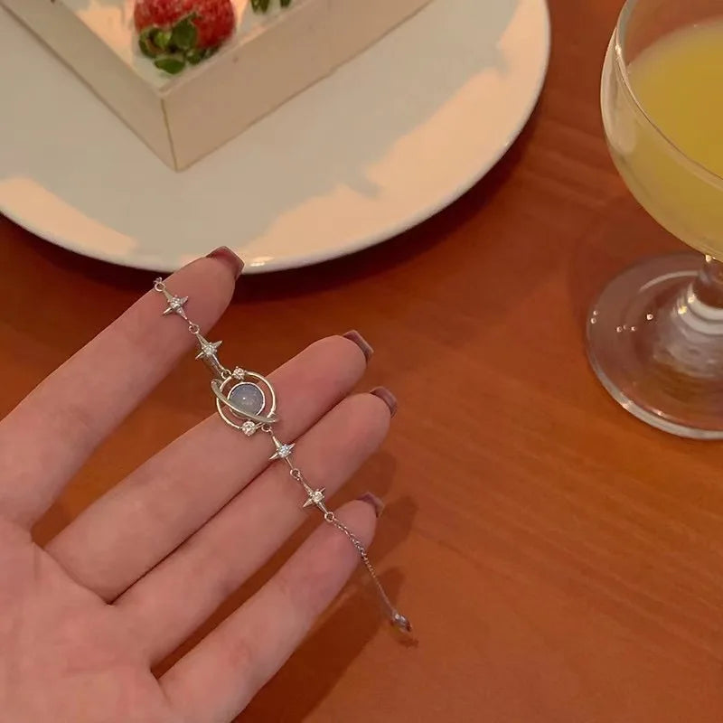 925 Sterling Silver Double Love Heart Hollow Round Beads Bracelet Female Fashion Romantic Jewelry New Classic Adjustable Gifts